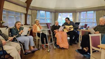 Live music and singalong for Residents at Market Lavington